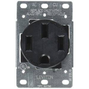NEMA 14-50R (125/250VAC, 50A) 4 wire stove receptacle outlet
