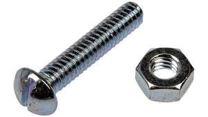 Number 8-32 x 1 inch stove bolt and nut