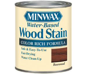 946mL (1 quart) can of MinWax Rosewood water-based wood stain
