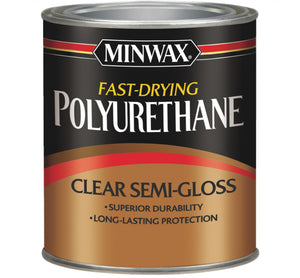 946mL (1 quart) can of MinWax polyurethane clear semi-gloss