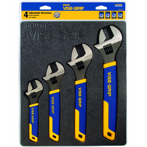 IRWIN VISE-GRIP Adjustable Wrench Set, 4 Piece, 2078706