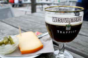 Enjoying a Westvleteren 12 at the In de Vrede cafe across from the abbey, the only location authorized to serve Westvleteren Trappist beer