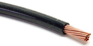 Black 6 gauge type T90/THWN/THHN wire, stranded