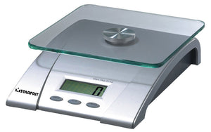 Digital kitchen scale with 1 gram (0.04 oz) resolution, 10+ lb capacity