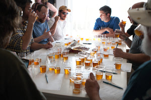 The 'peoples choice' brewers trying out the various samples