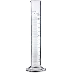 Hydrometer test jar or graduated cylinder