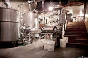 The Kern River Brewing Company original pub brewery is just down the stairs from where the beer is served