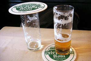 Kolsch stange glass and coasters