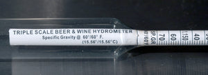 A hydrometer that is calibrated for taking readings in liquids at 60F