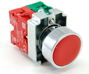 Momentary pushbutton, 1 normally open (NO) contactor, 1 normally closed (NC) contactor, 10A/240VAC
