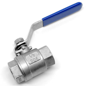 Stainless steel ball valve 1/2 inch NPT full port