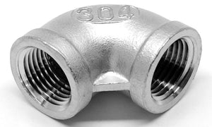 Stainless steel elbow 1/2 inch NPT female x 1/2 inch NPT female