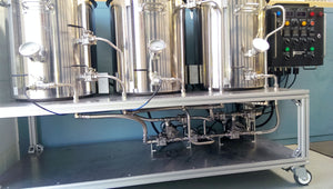 Swagelok showpiece Electric Brewery setup displays their hard plumbed products