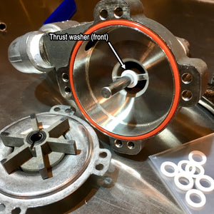 Front thrust washer in a March pump head