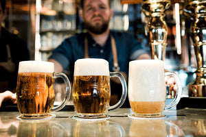 The three correct ways of pouring a Pilsner Urquell are Na dvakrát (crisp), Hladinka pour (smooth), and Mliko (milk)