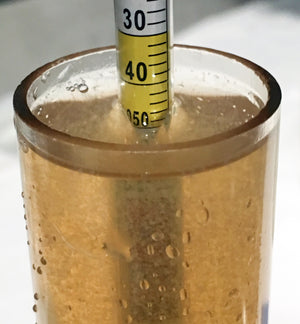 Measuring post-boil gravity using a hydrometer