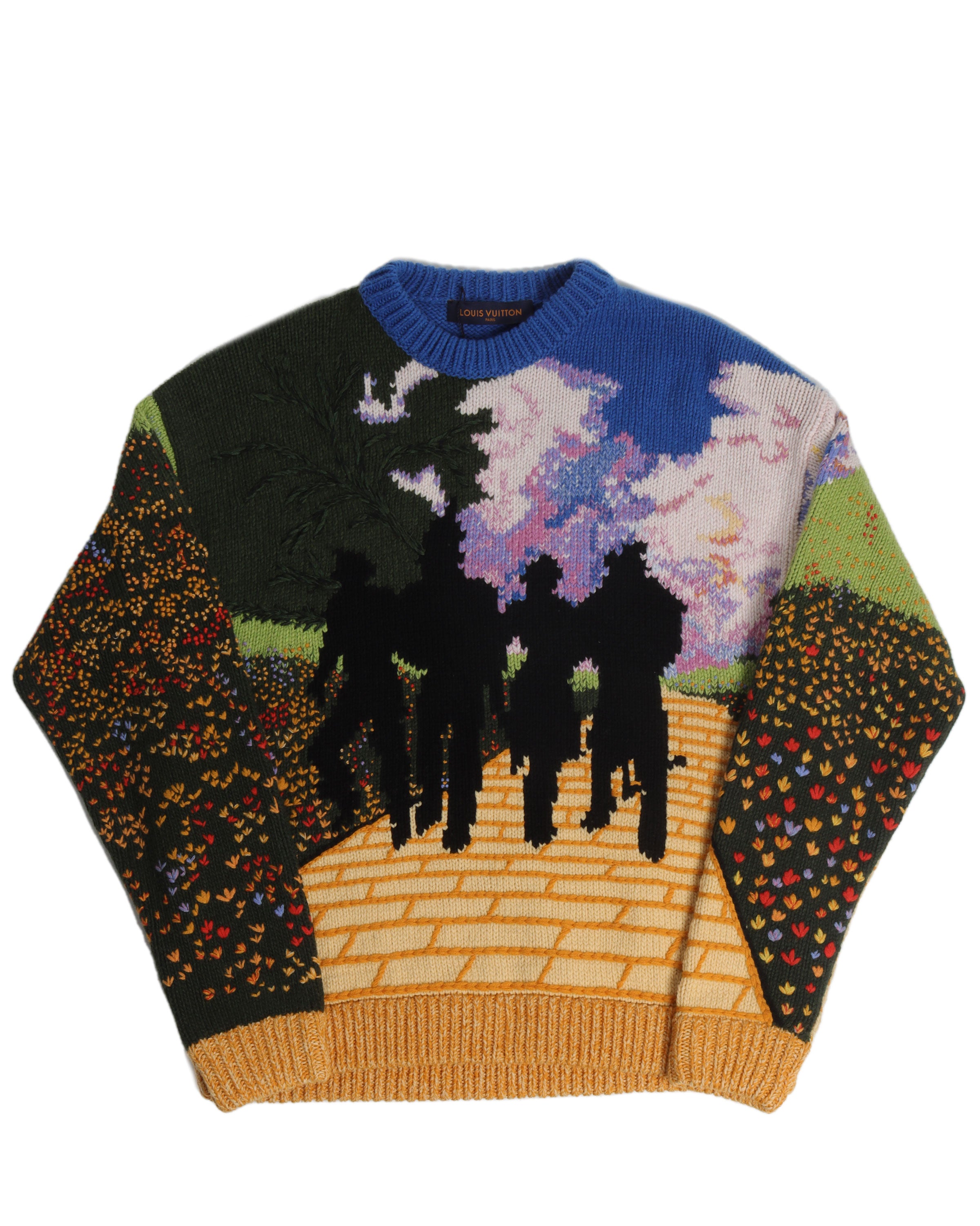 SS19 Louis Vuitton 'Wizard of Oz' Rainbow Walk Knitted Sweater