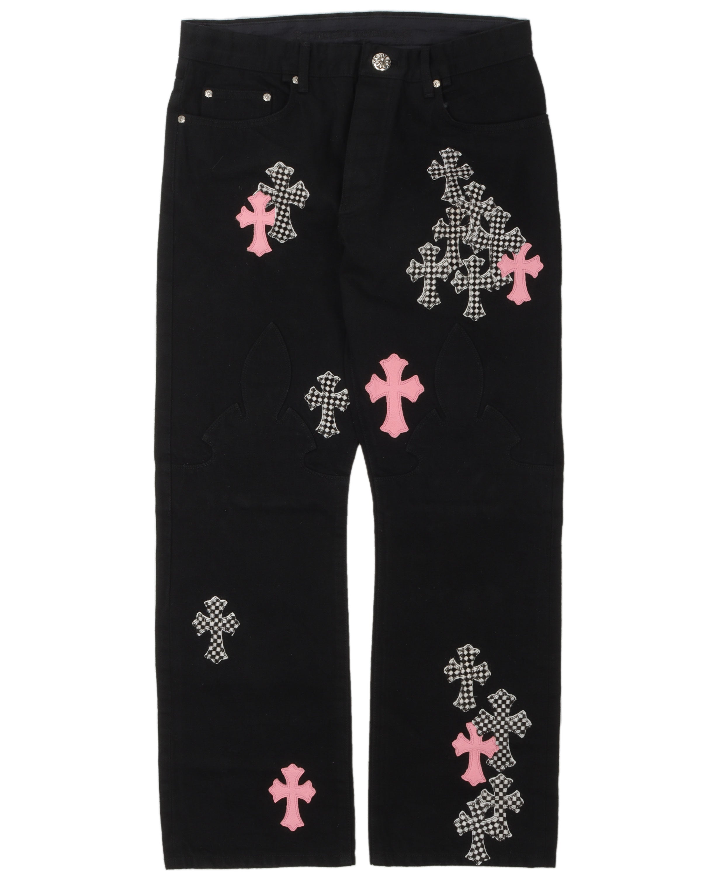 chrome hearts fleur knee jeans | www.fleettracktz.com