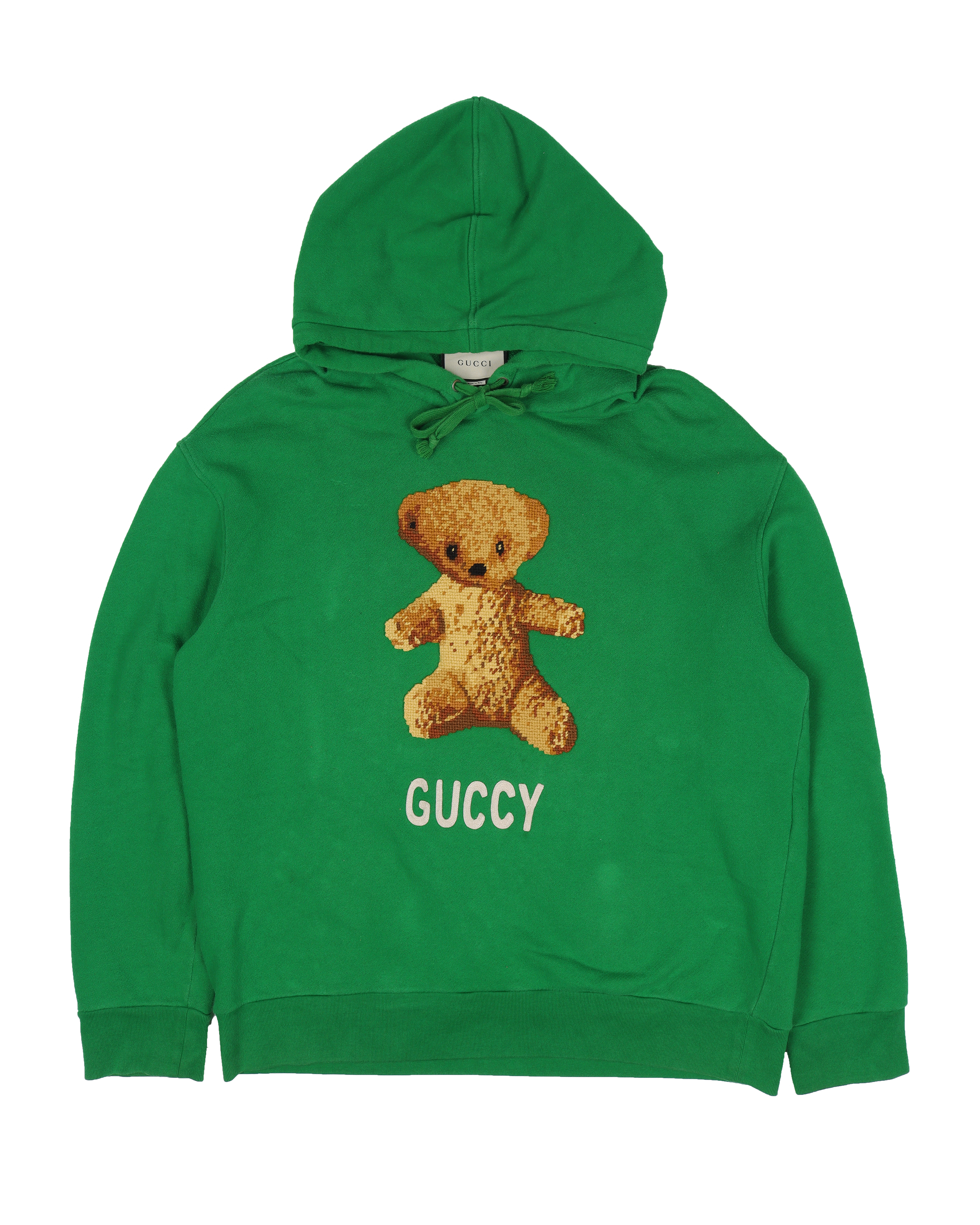 Alfabetische volgorde plug Conflict Gucci "Guccy" Teddy Bear Hoodie