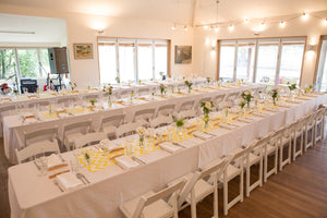 White Tablecloth - 2.4m Tables