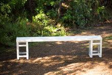 White Wooden Bench Seats