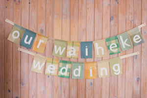 Bunting "Our Waiheke Wedding"