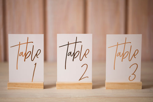 Table Numbers Wood Set