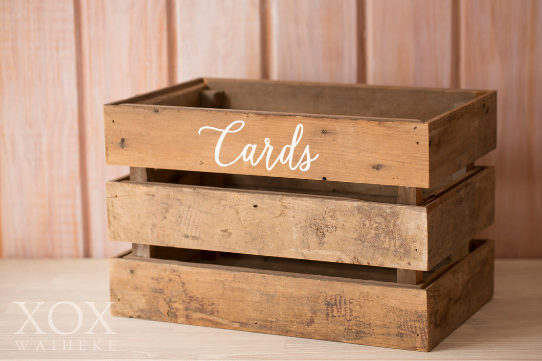 Wooden Crate “Cards”