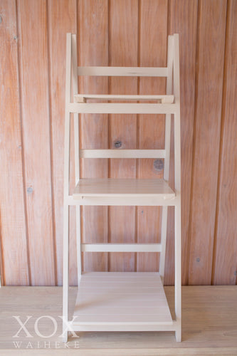 Wooden Shelf Ladder White