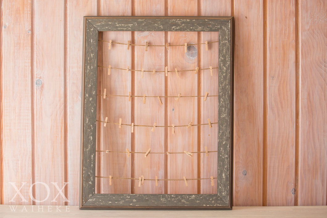 Polaroid Rustic Wooden Frame with Pegs