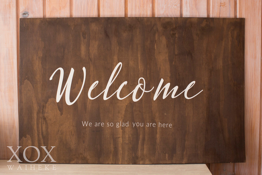 Wooden Sign “Welcome” 