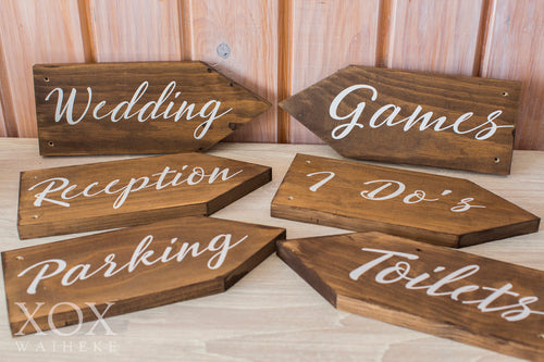Wooden Signs on stake