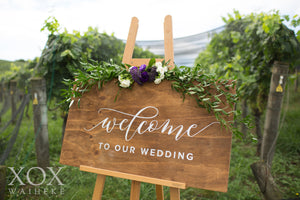 Wooden Sign "Welcome"