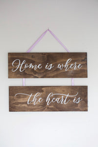 Wooden Hanging Sign "Home"