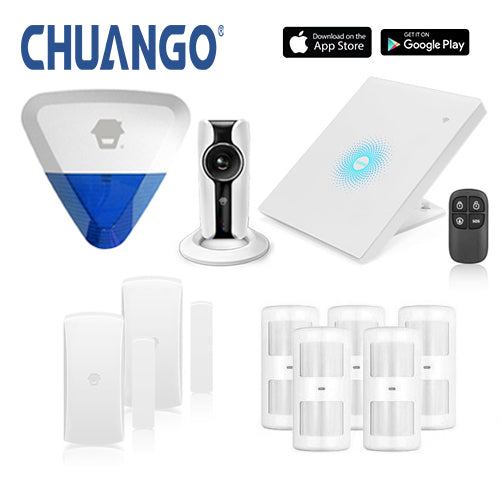 Chuango AWV Plus 'Deluxe 280' WiFi Home Security Alarm + IP Camera