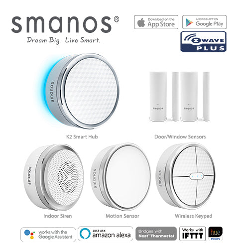 Smanos K2 (Z-Wave) Wireless SmartHome DIY Security Alarm