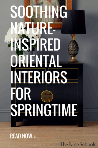 Soothing nature-inspired oriental interiors for springtime