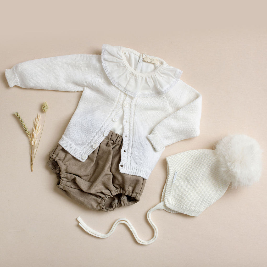 Wedoble Cream Wool Cardigan
