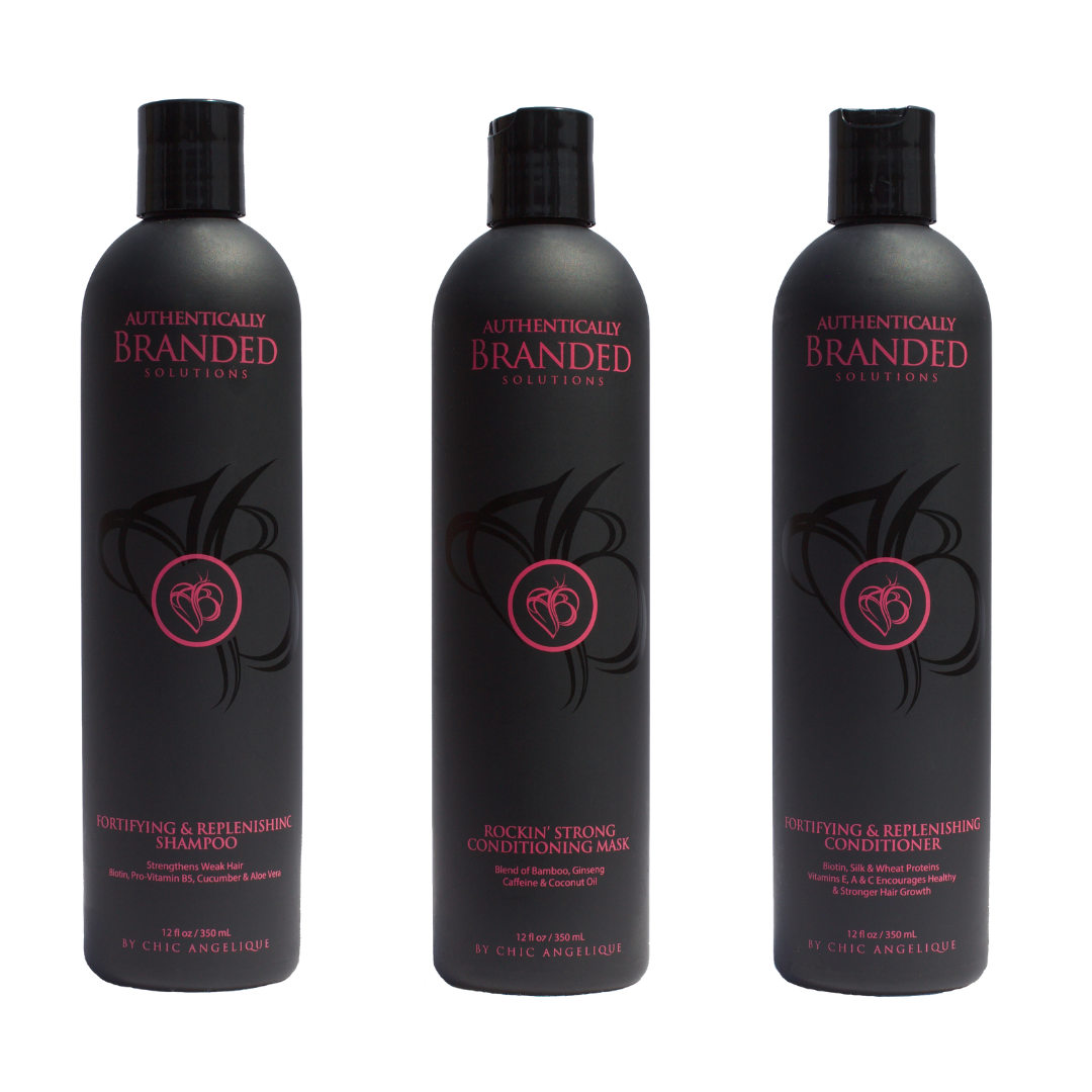 oz. Fortifying & Replenishing Shampoo, Conditioner & Rockin' Strong – Authentically Branded