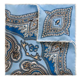 Capri Light Blue Silk Pocket Square | Sera Fine Silk