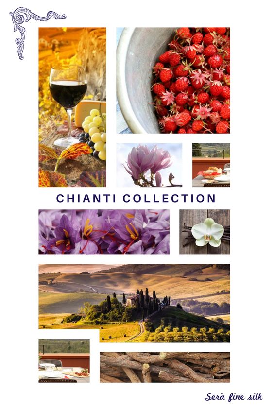 Serà Fine Silk Chianti wine pocket squares collection