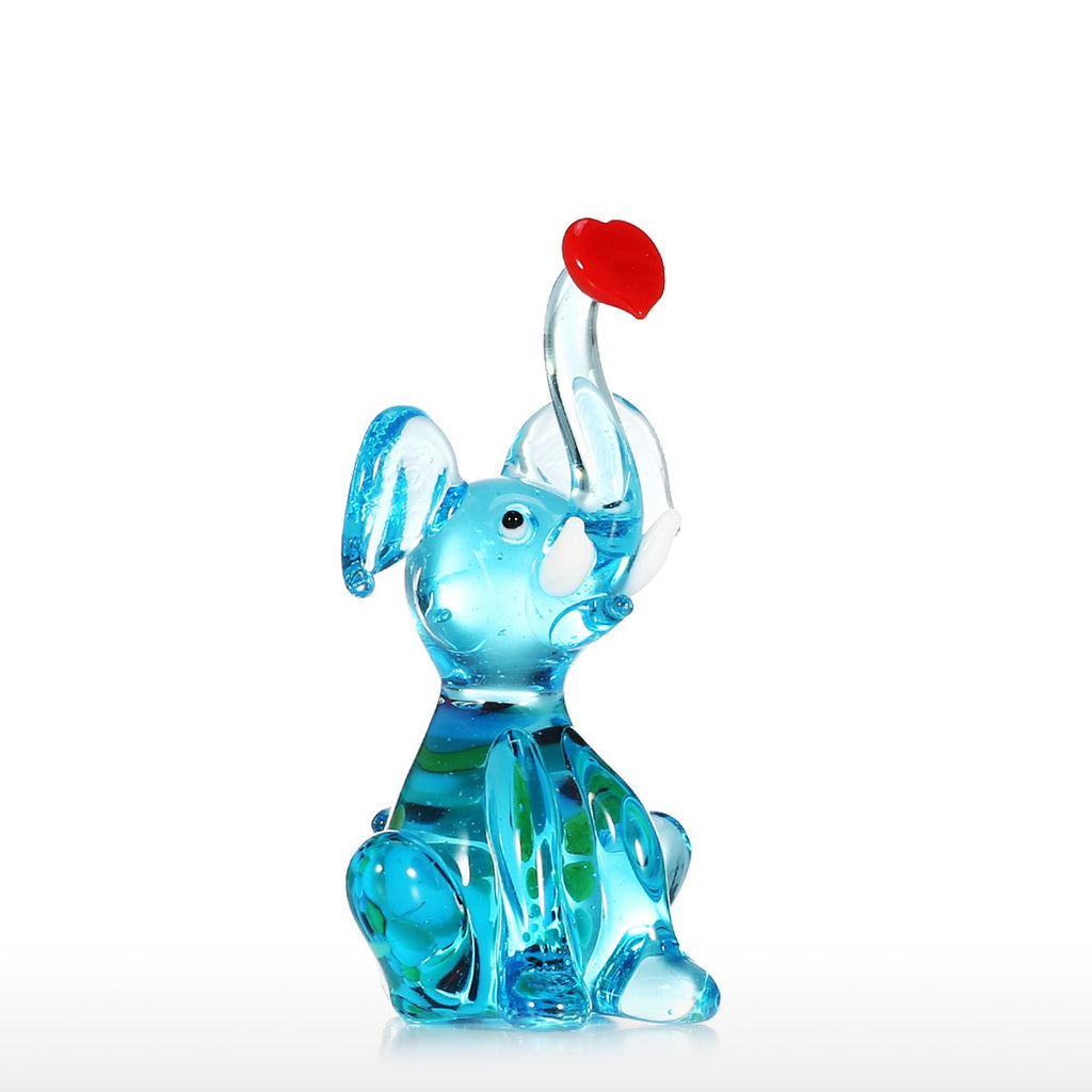 Elephant Ornaments UK and Glass Elephant Ornaments with Glass Sculpture for Christmas Decorations
