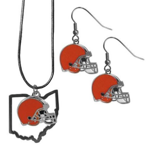 Cleveland Browns Enamel Jewelry Set
