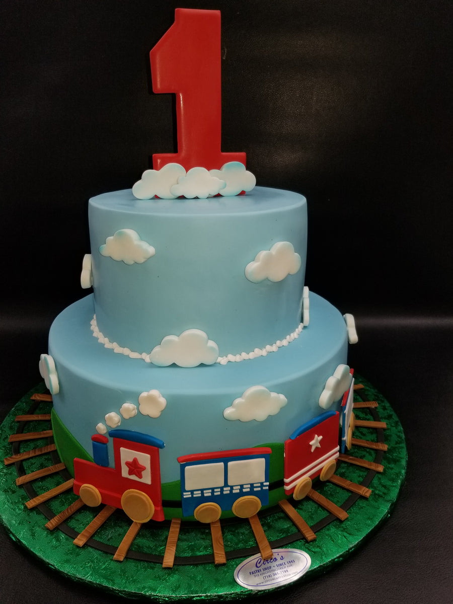 1st Birthday Train Cake -B0837 – Circo's Pastry Shop