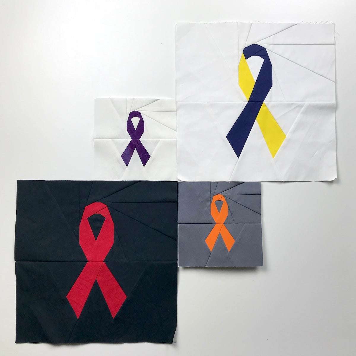 Awareness Ribbon Foundation Paper Piecing Pattern by Sewfinity
