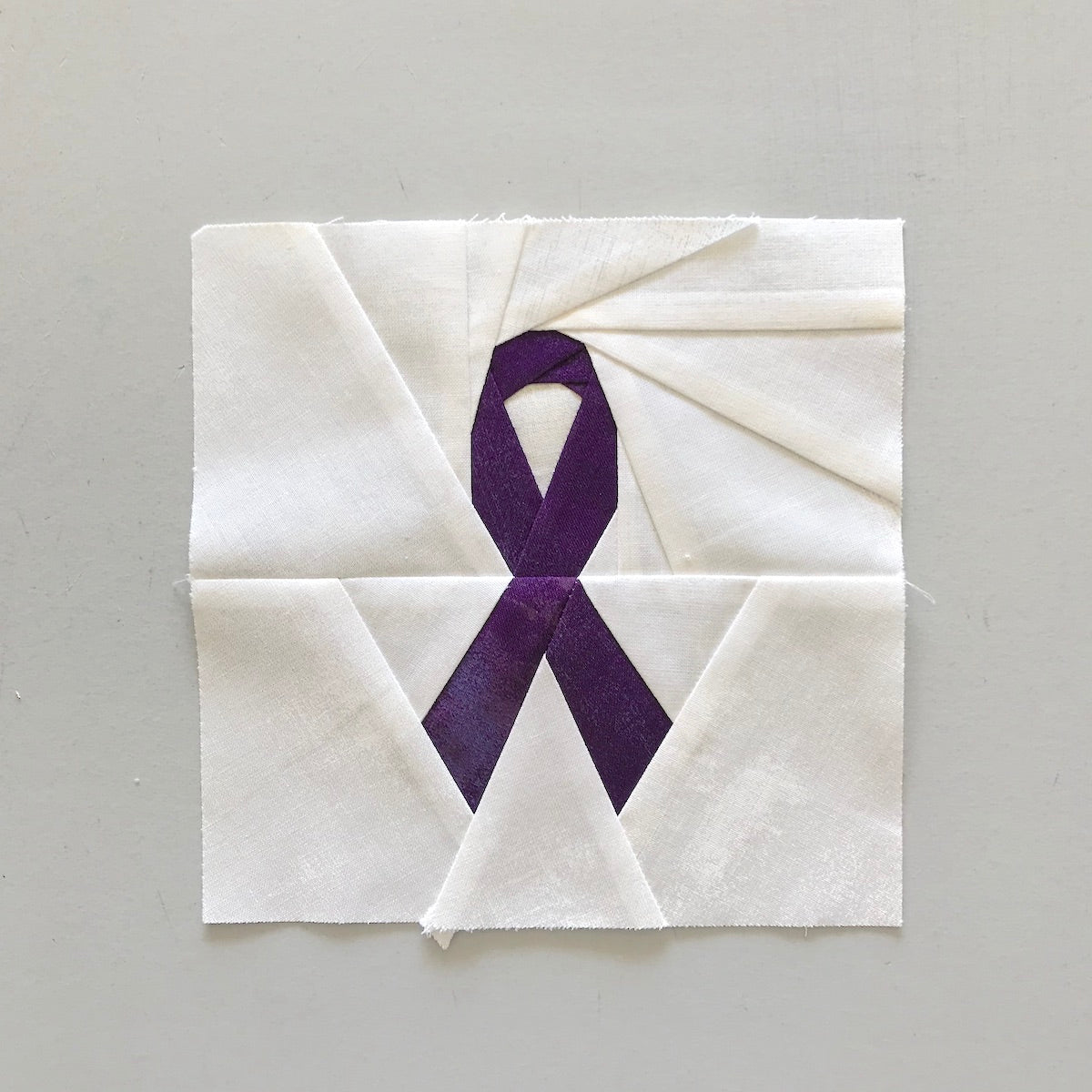 Awareness Ribbon foundation paper piecing block by Sewfinity