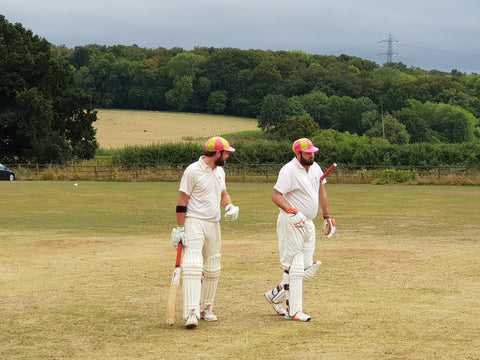 Ryan Styles And Rich Price Discussing Nepotists Cricket Club Tactics Against Little Missenden Misfits Cricket Club In Their 40 Over Match On August 12, 2018