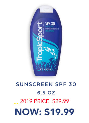 TropicSport SPF 30 Mineral Sunscreen 6.5oz Bottle 2020 Price Drop
