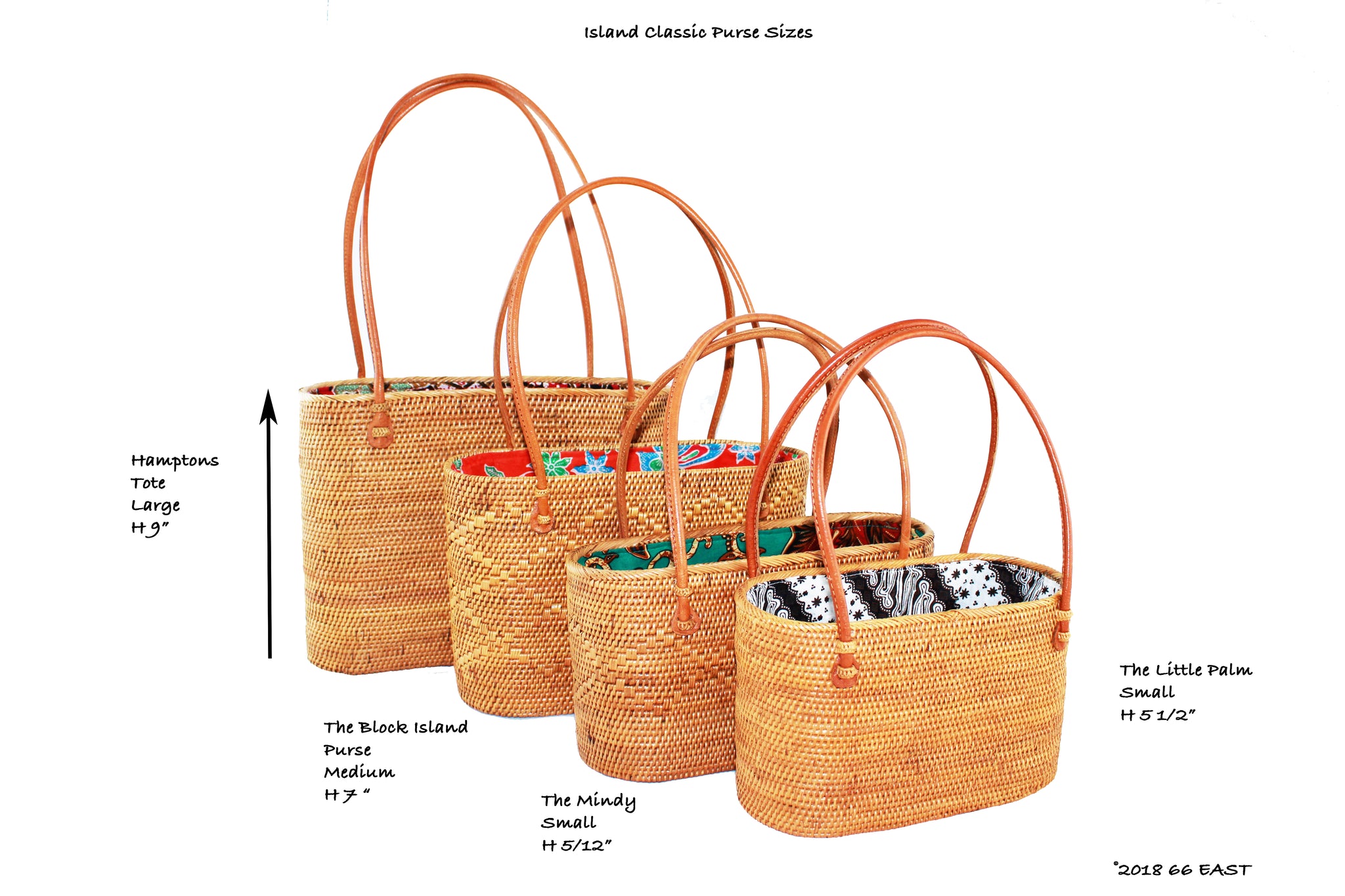 66 East Island Classic Purse Sizes