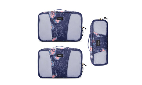 Kaleido Concepts Packing Cubes Set in Indigo Reef